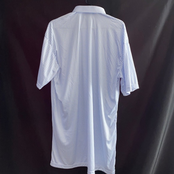 NWT COLLARS & CO MENS SIZE 2XLTALL Light Blue Grid POLO Shirt - Picture 8 of 12